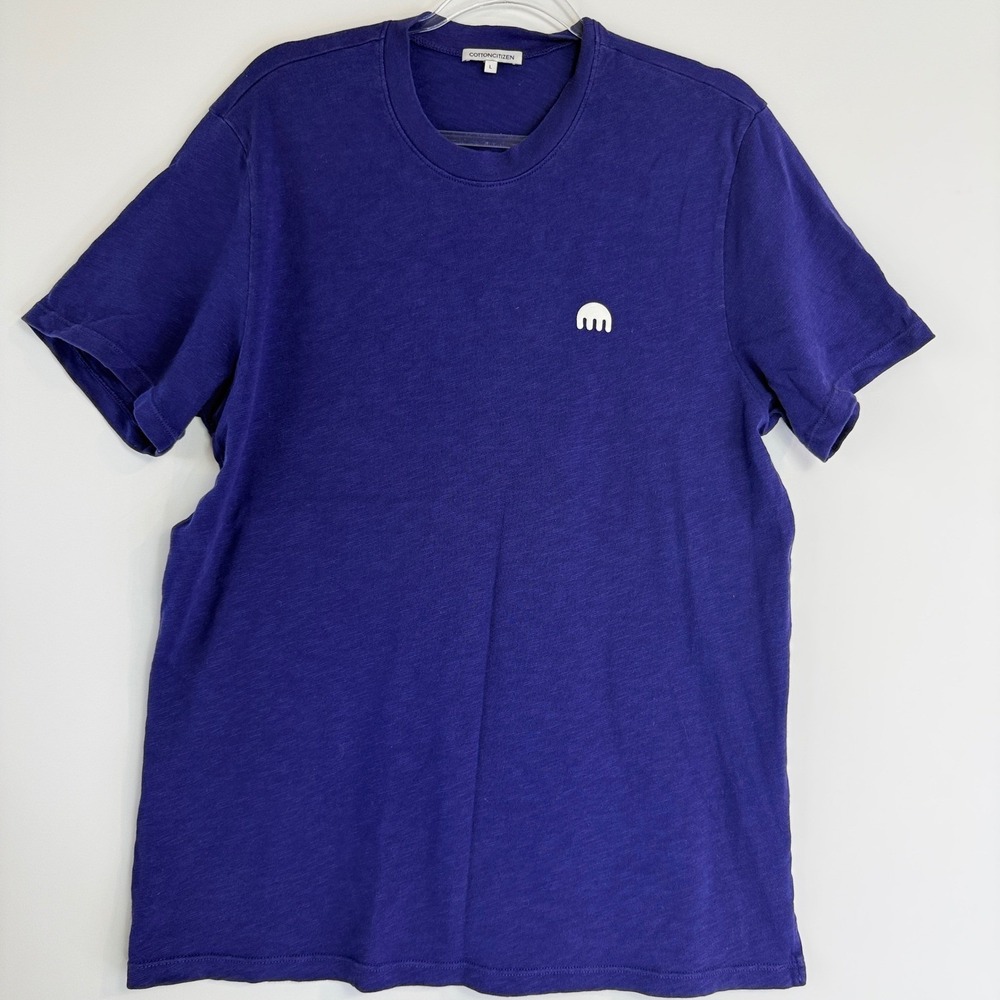 Cotton Citizen T-Shirt Mens Large Purple Kraken Crypto Graphic Slub Cotton Tee
